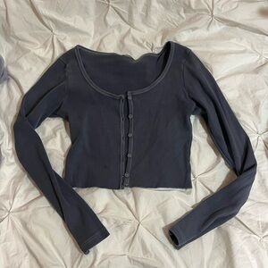 Brandy Melville Zelly Cardigan Navy Blue